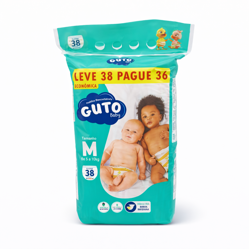 Fralda Guto Baby M – 38 unidades (Leve 38 Pague 36)