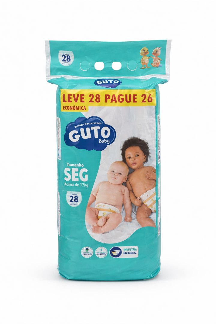 Fralda Guto Baby SEG – 28 unidades (Leve 28 Pague 26)