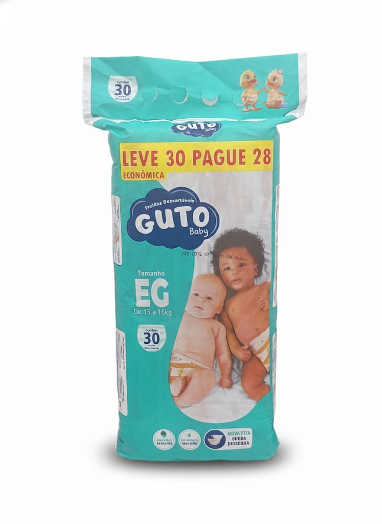 FRALDA GUTO BABY ECONÔMICA XG C/30  UNID